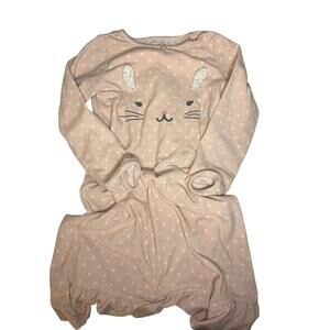 Carter's Fleece nightgown pink bunny size 8-10